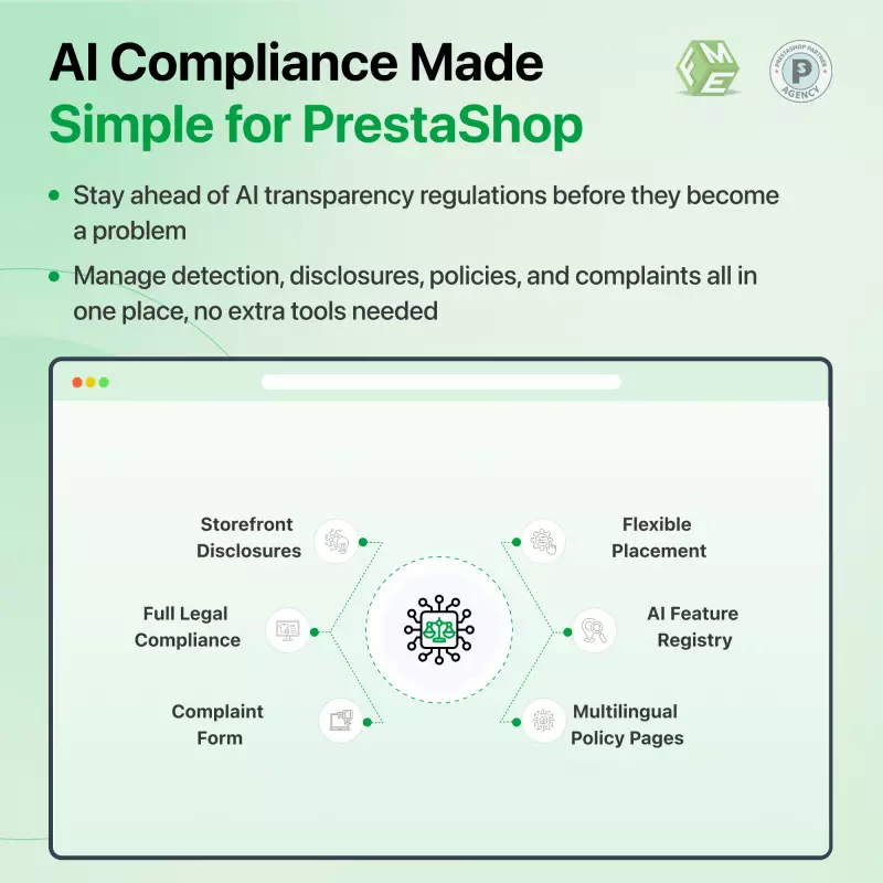 PrestaShop AI Compliance Manager | Module de transparence IA
