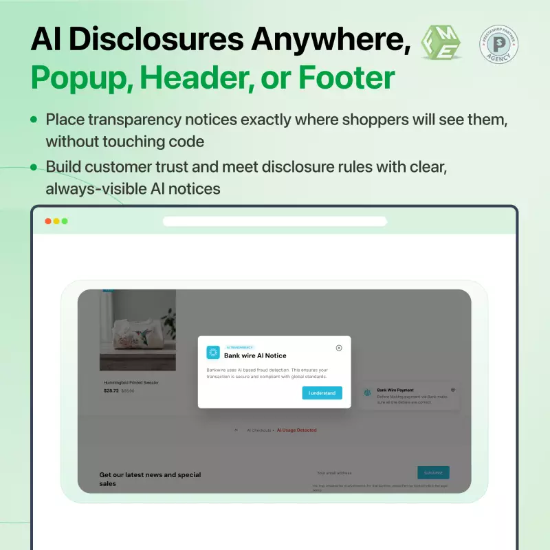 PrestaShop AI Compliance Manager | Module de transparence IA