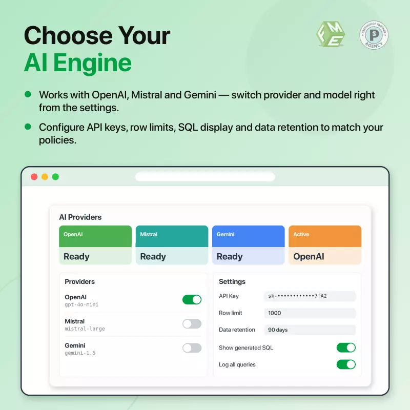 option to choose ai engines