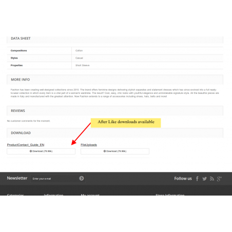 PrestaShop Like to Download
