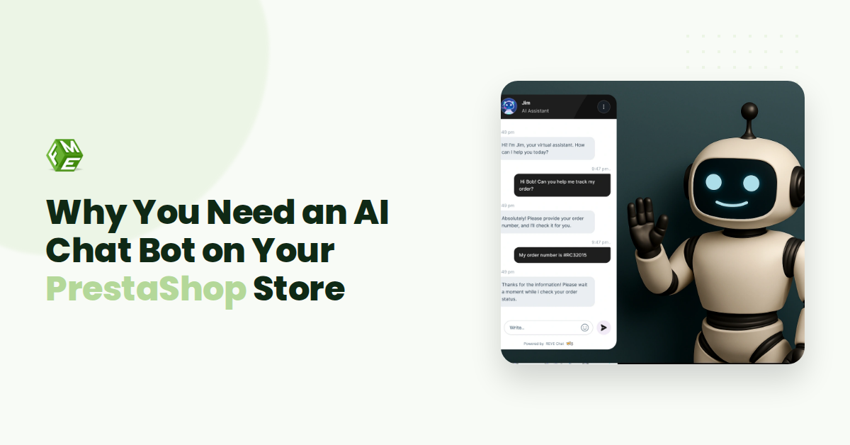 Como um chatbot de IA atua como assistente de loja PrestaShop 24 horas por dia, 7 dias por semana