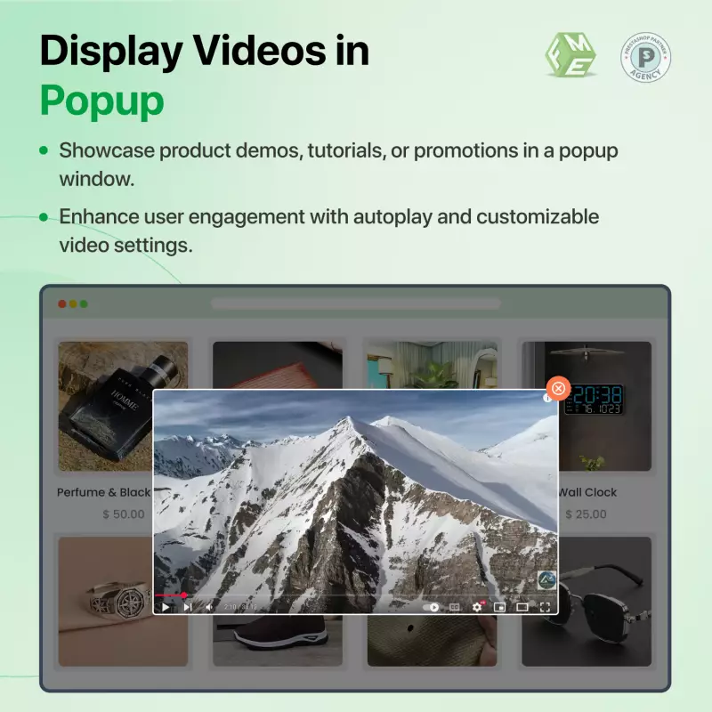 Display Videos in Popup