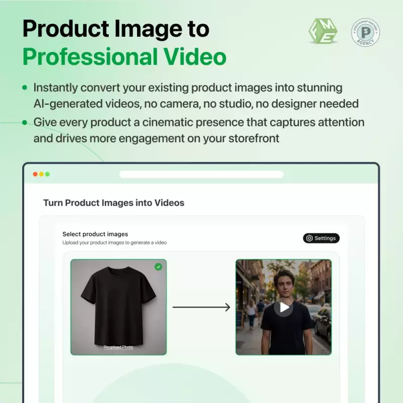 Image produit transformée en vidéo professionnelle