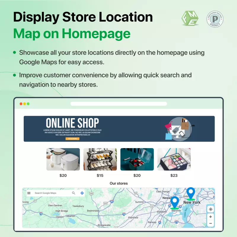 Display Store Locations on Your Homepage